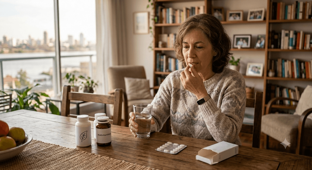 Suplementación en mujeres mayores de 50 años: Calcio, vitamina D, magnesio, vitamina K2 y creatina
